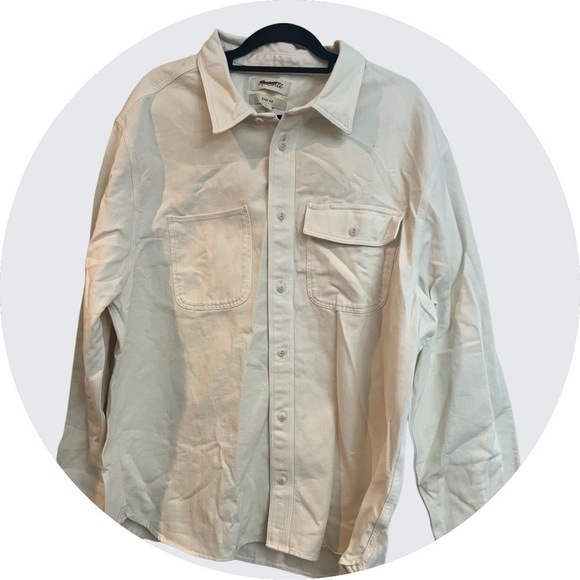 NWT Org $98 madewell Garment dyed Work shirt men XLarge - Picture 4 of 4